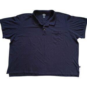 Dickies Men's 5XL Black Polo Shirt Workwear Golf Casual Short Sleeve Big & Tall